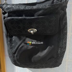 Microsoft Black Patterned iPad/Surface Bag